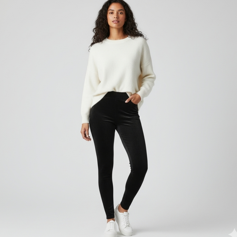 Black Velour Leggings